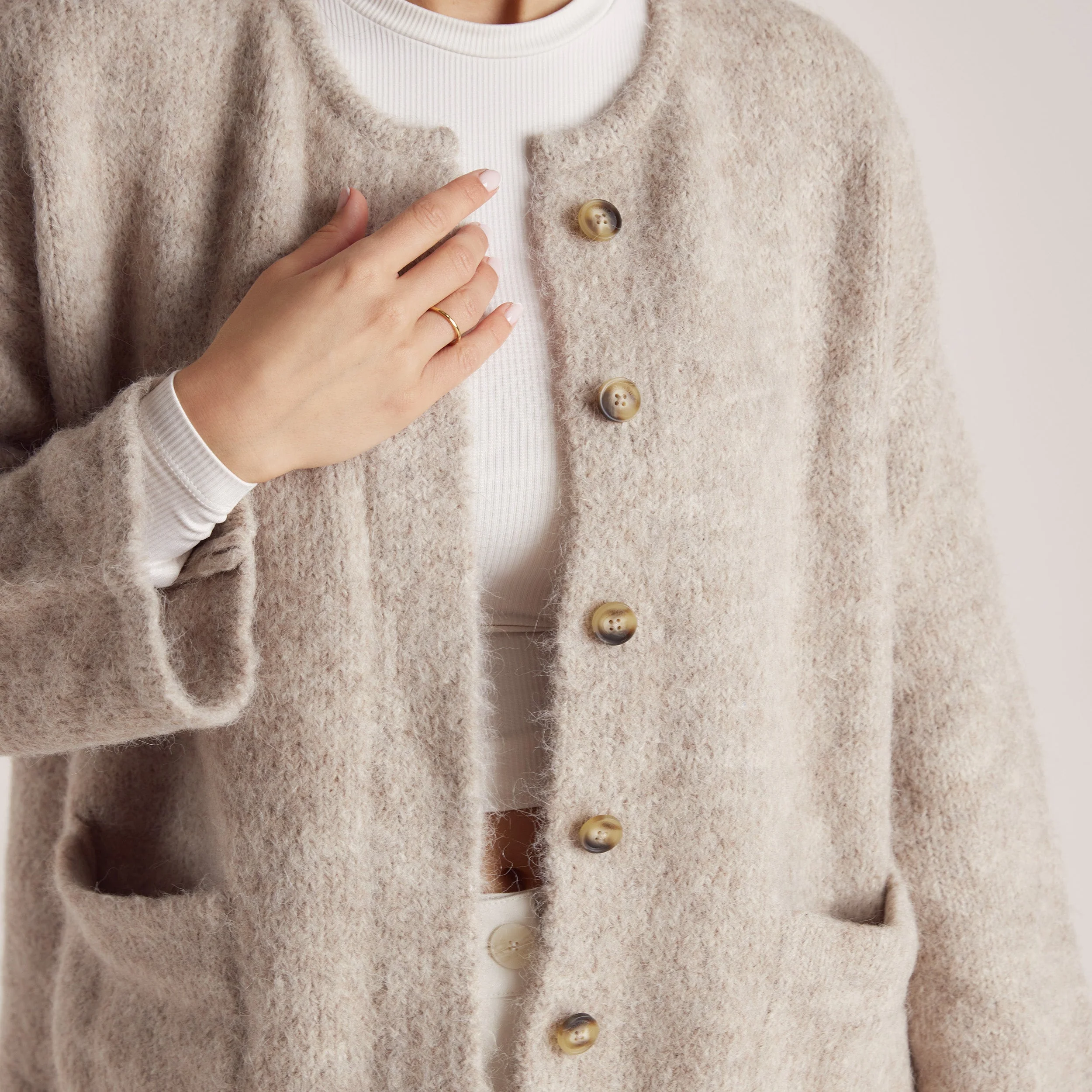 Alpaca Blend Jacket - Mink - Image 3