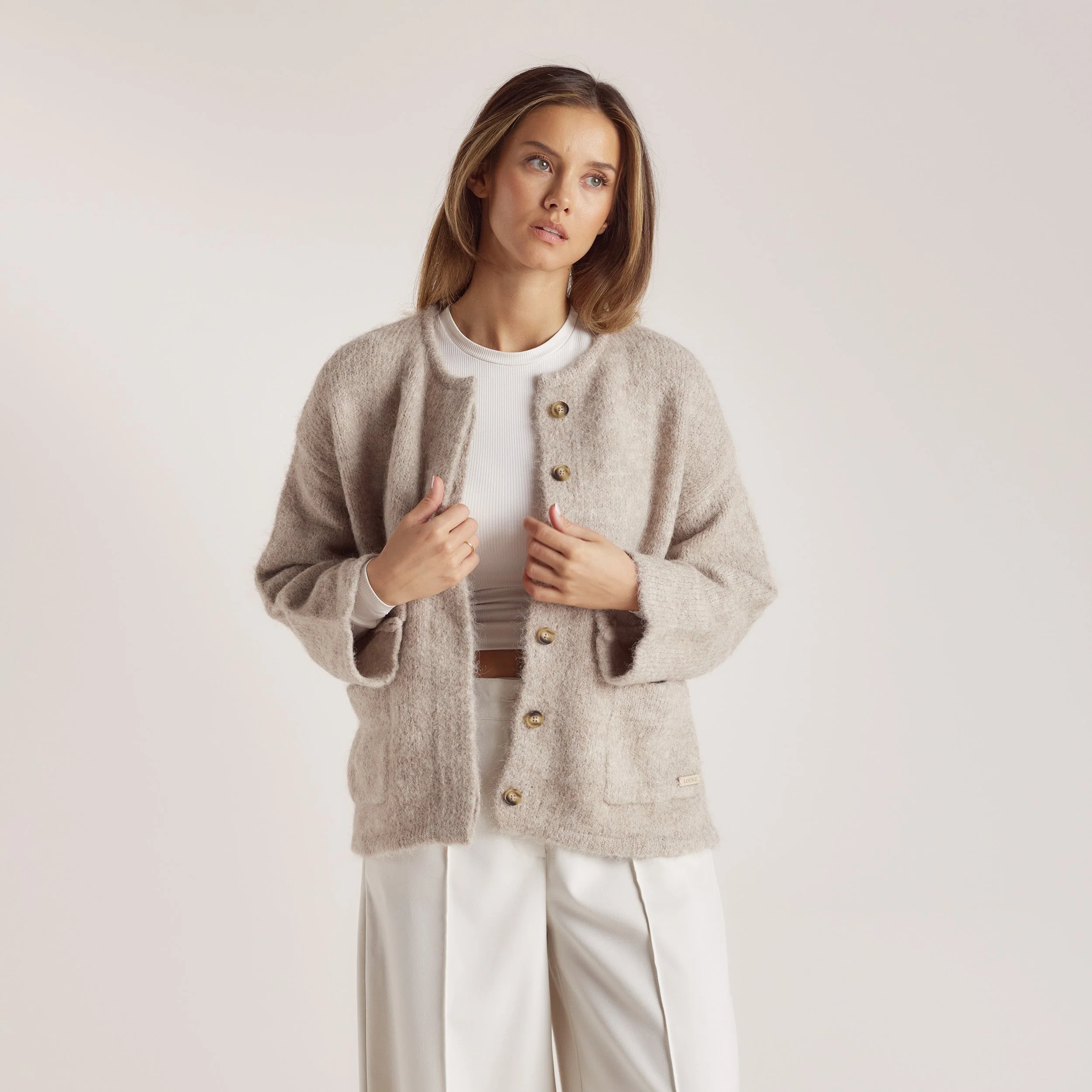 Alpaca Blend Jacket - Mink - Image 7
