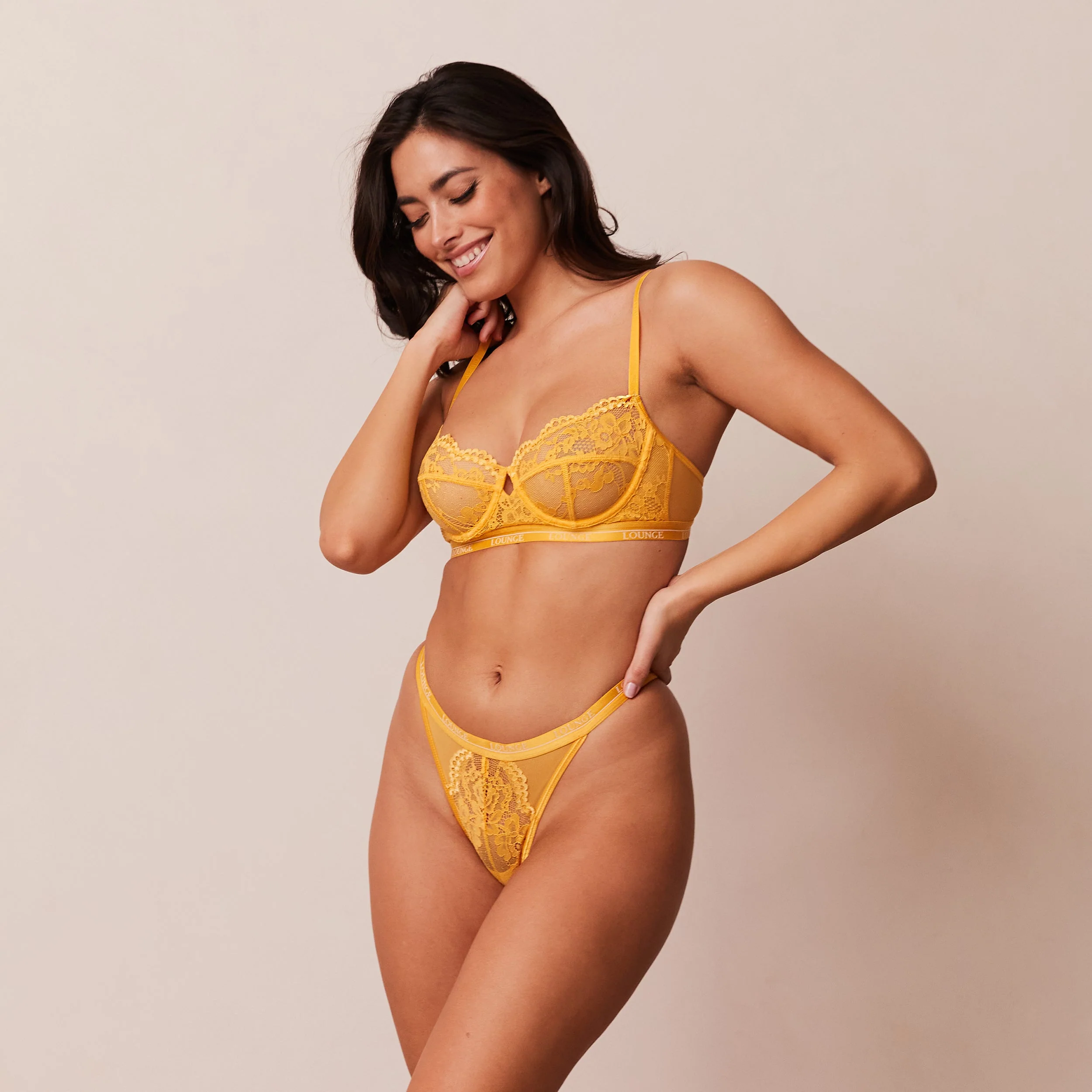 Blossom Balcony Bra - Mustard - Image 5