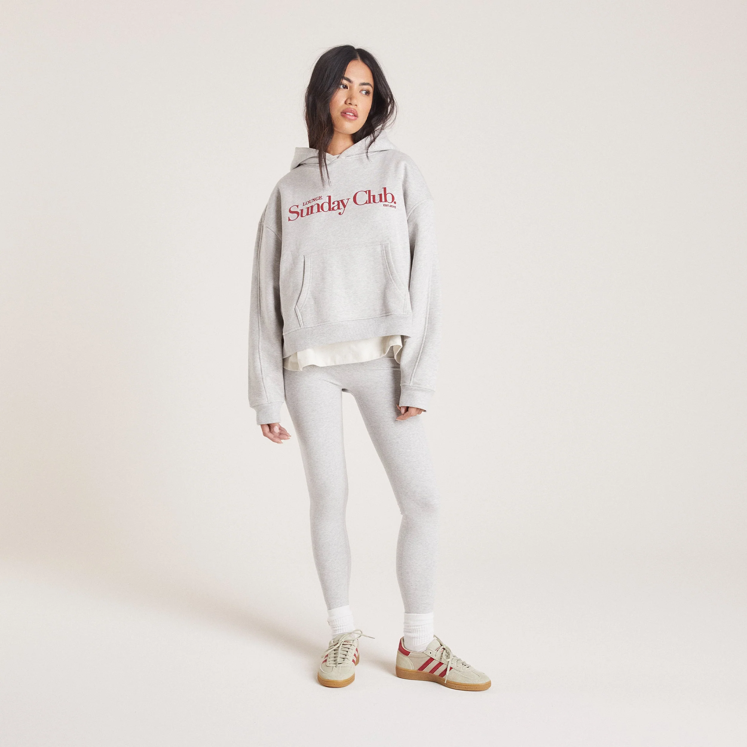 Boxy Hoodie - Grey Marl - Image 4