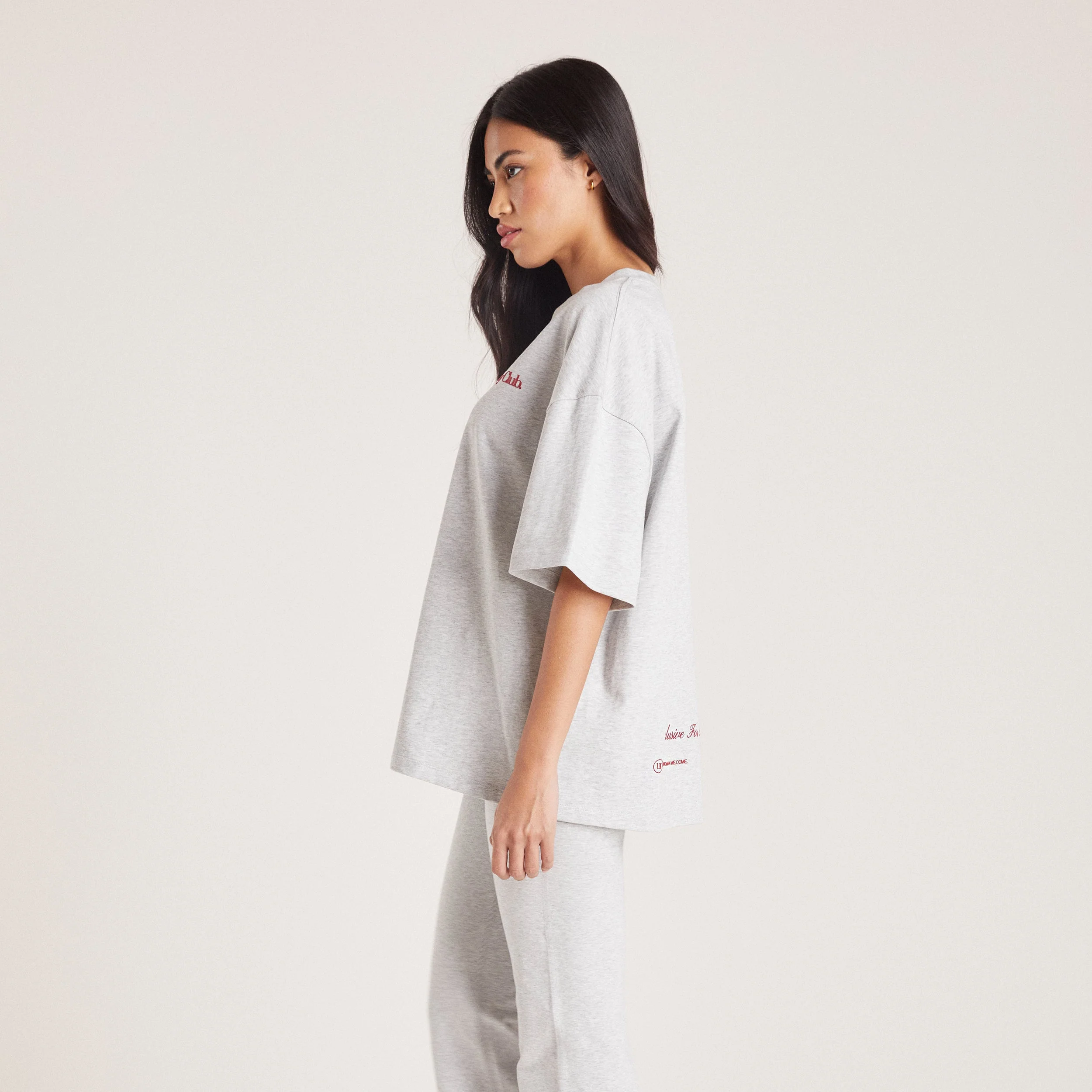 Boxy T-Shirt - Grey Marl - Image 4