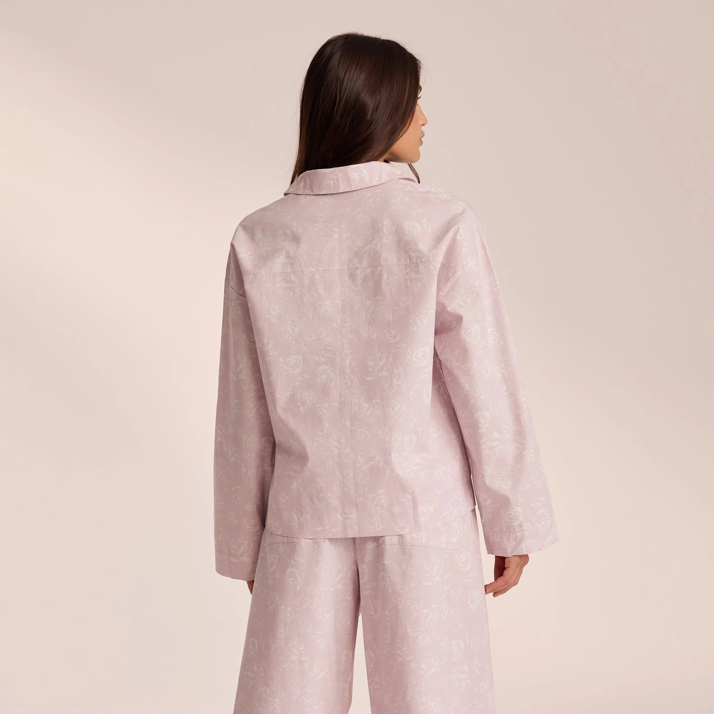 Cotton Pajama Shirt - Lilac - Image 3
