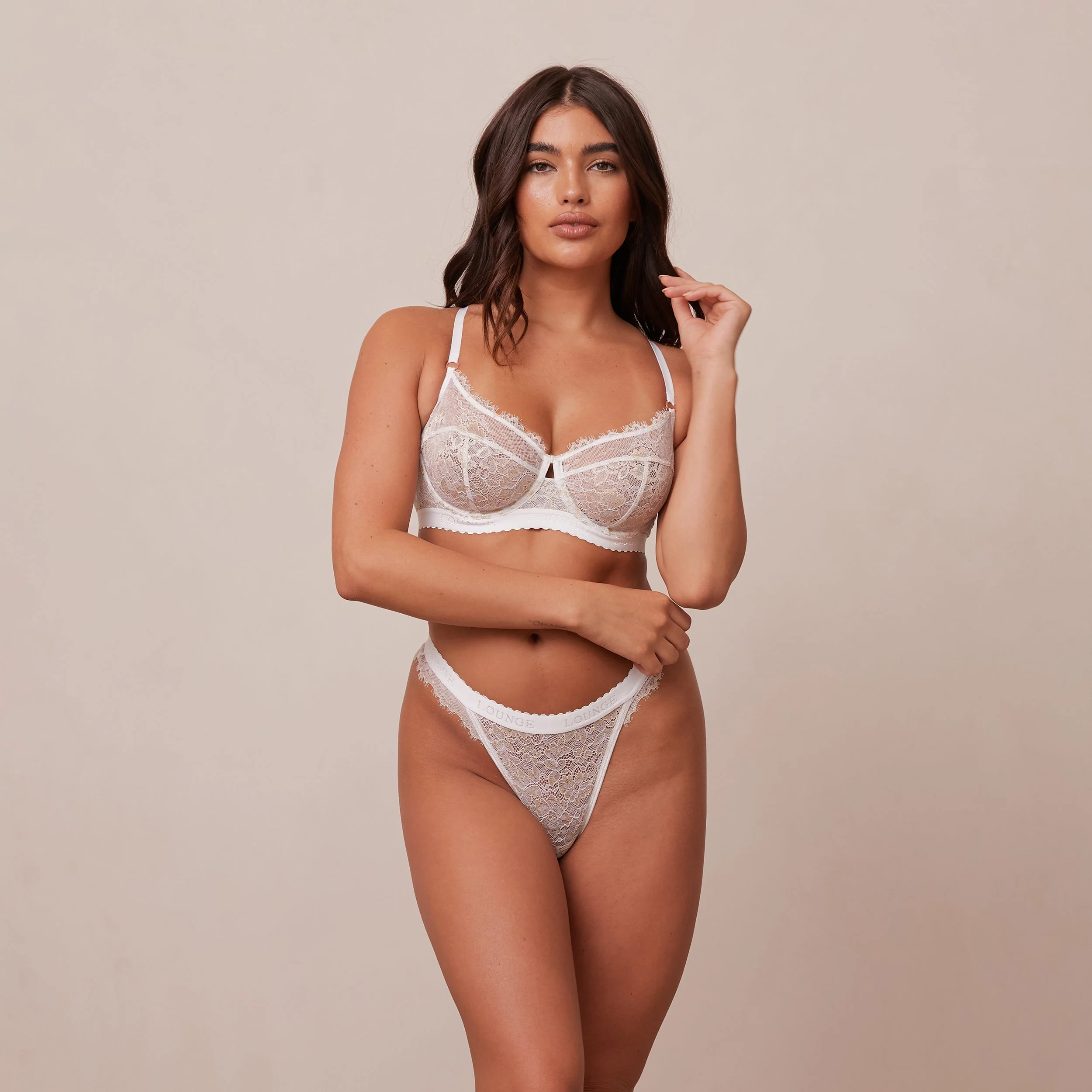 Desire Balcony Bra  - White - Image 3