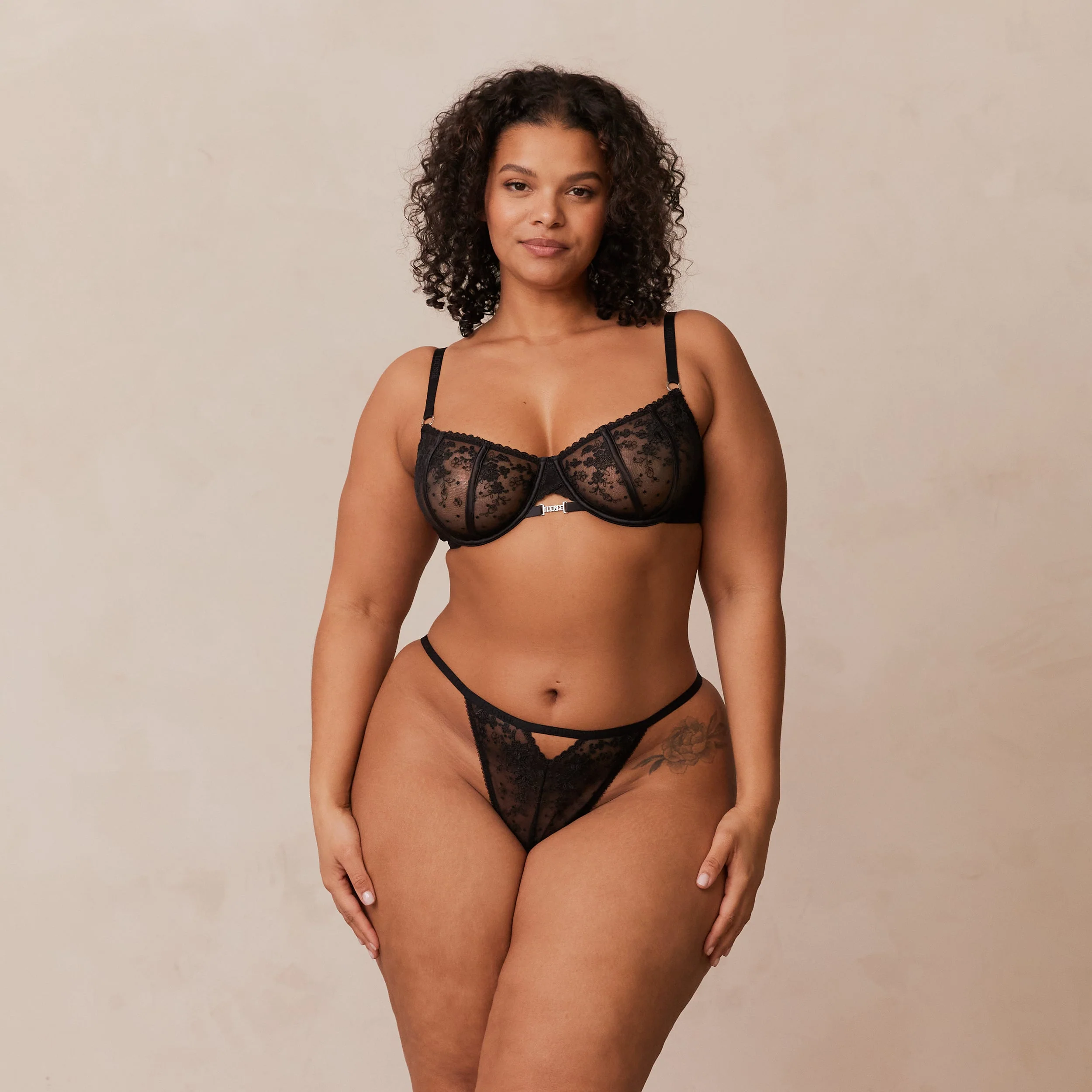 Flirt Balcony Bra - Black - Image 19