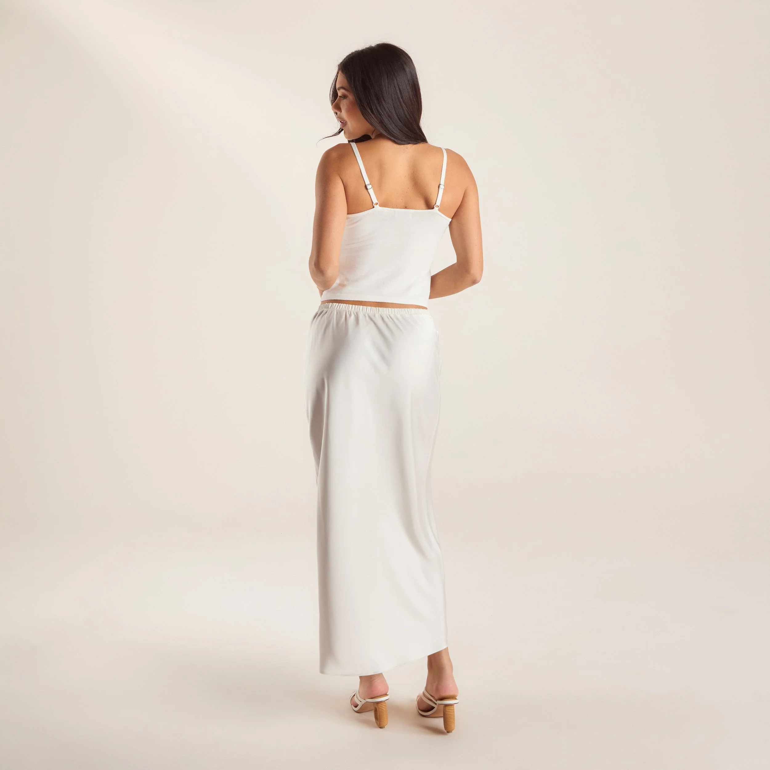 Knitted Cami Top - Off White - Image 6