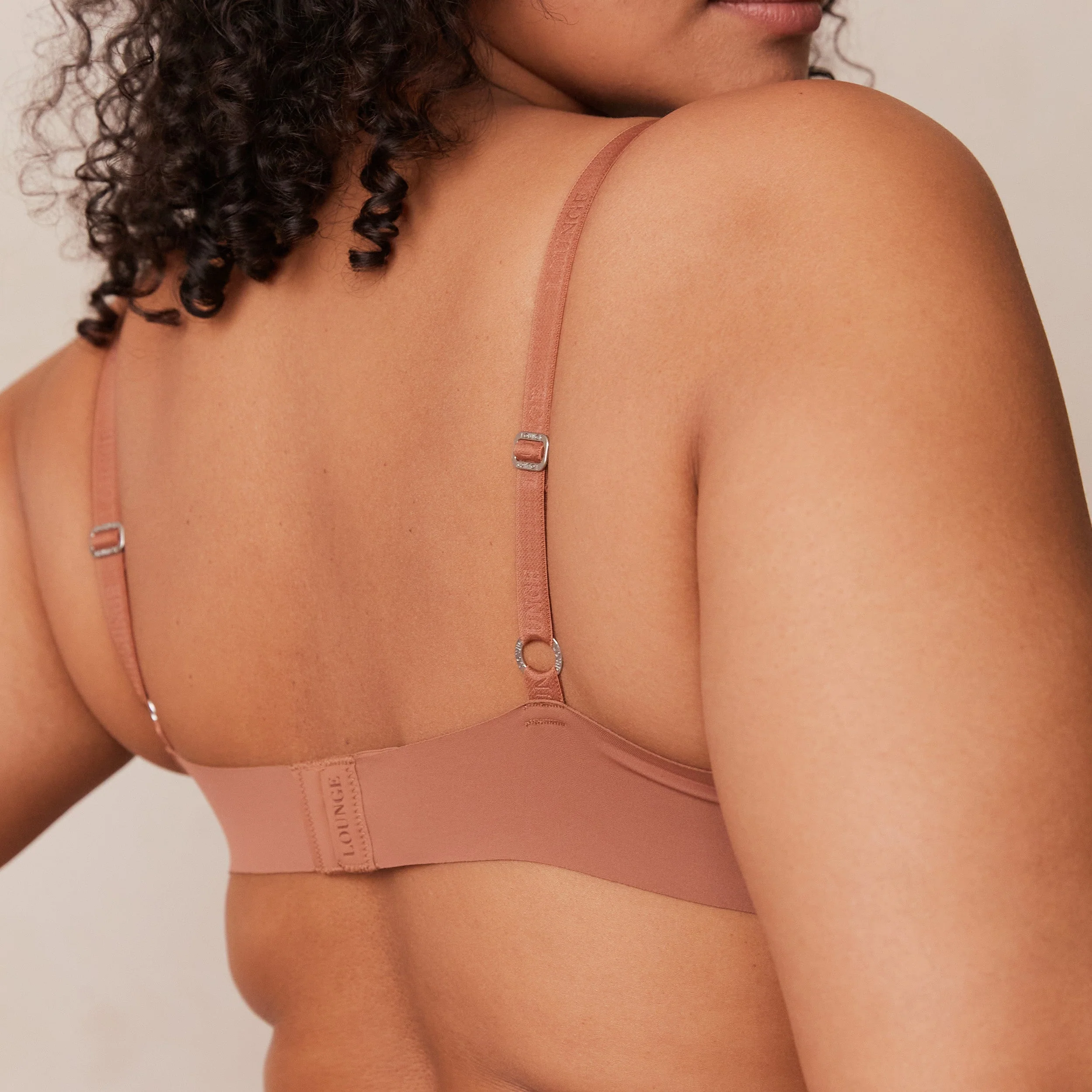 Light Non-wire Plunge T-shirt Bra  - Mocha - Image 23