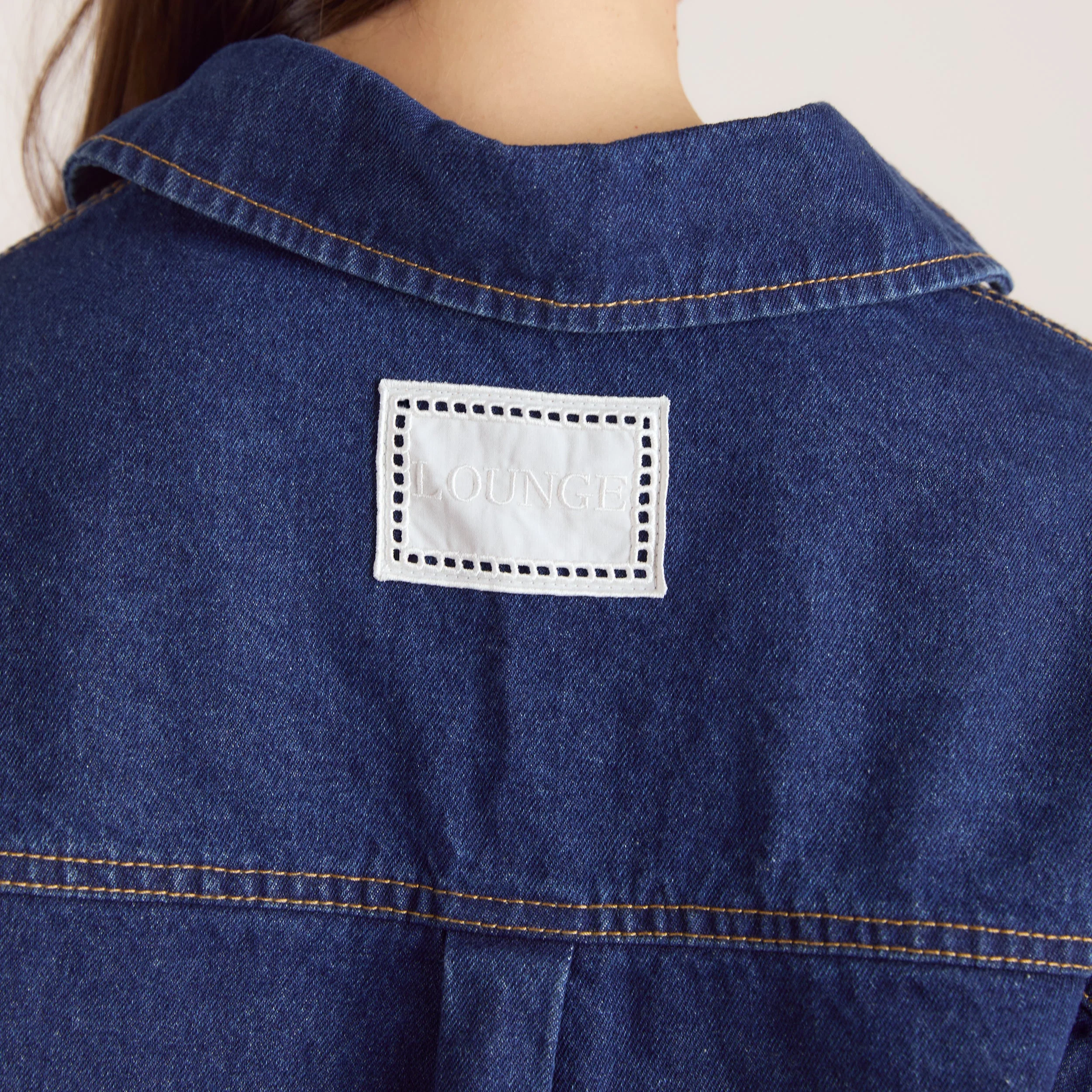 Oversized Denim Shirt - Blue - Image 6