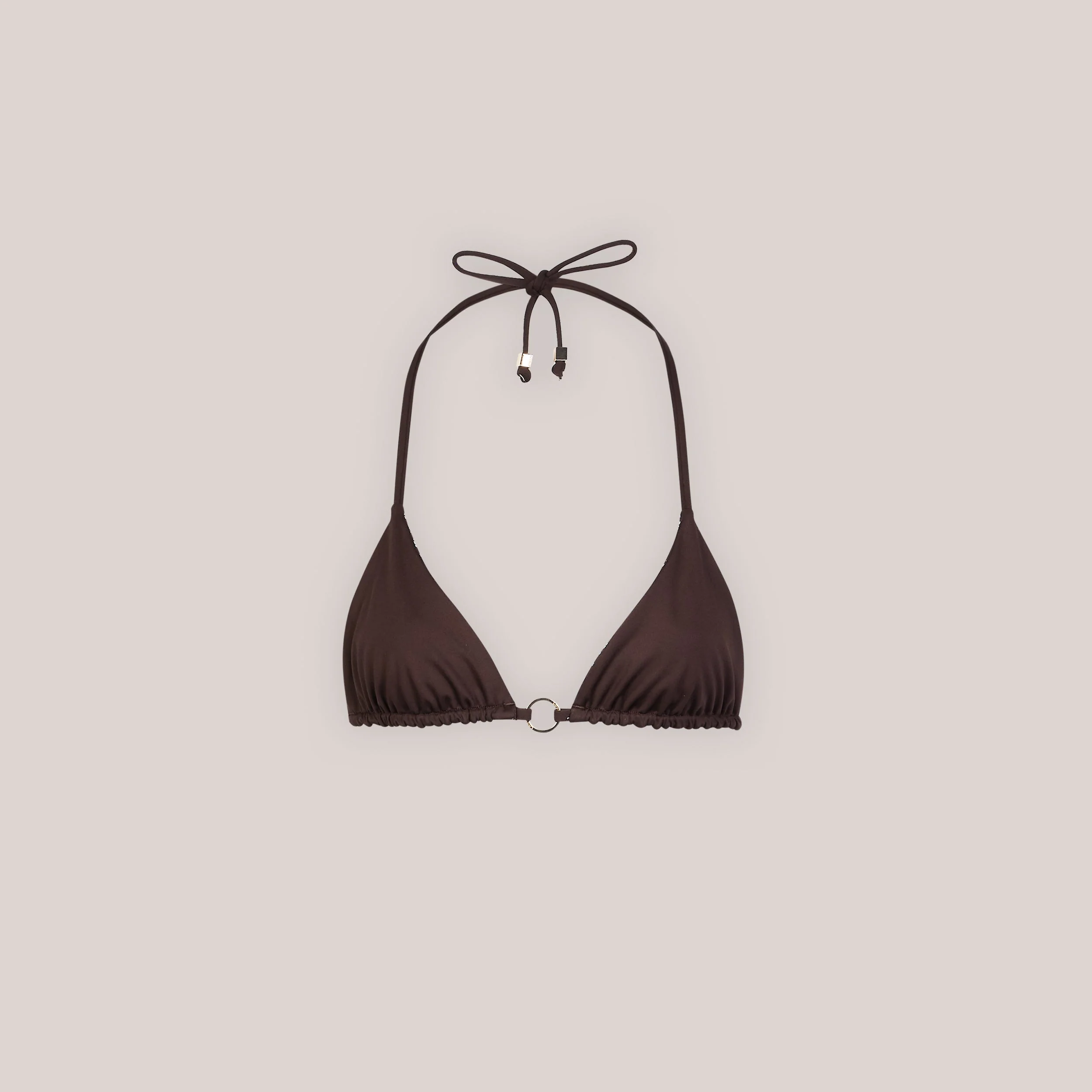 Reversible Triangle Bikini Top - Brown/Floral - Image 9