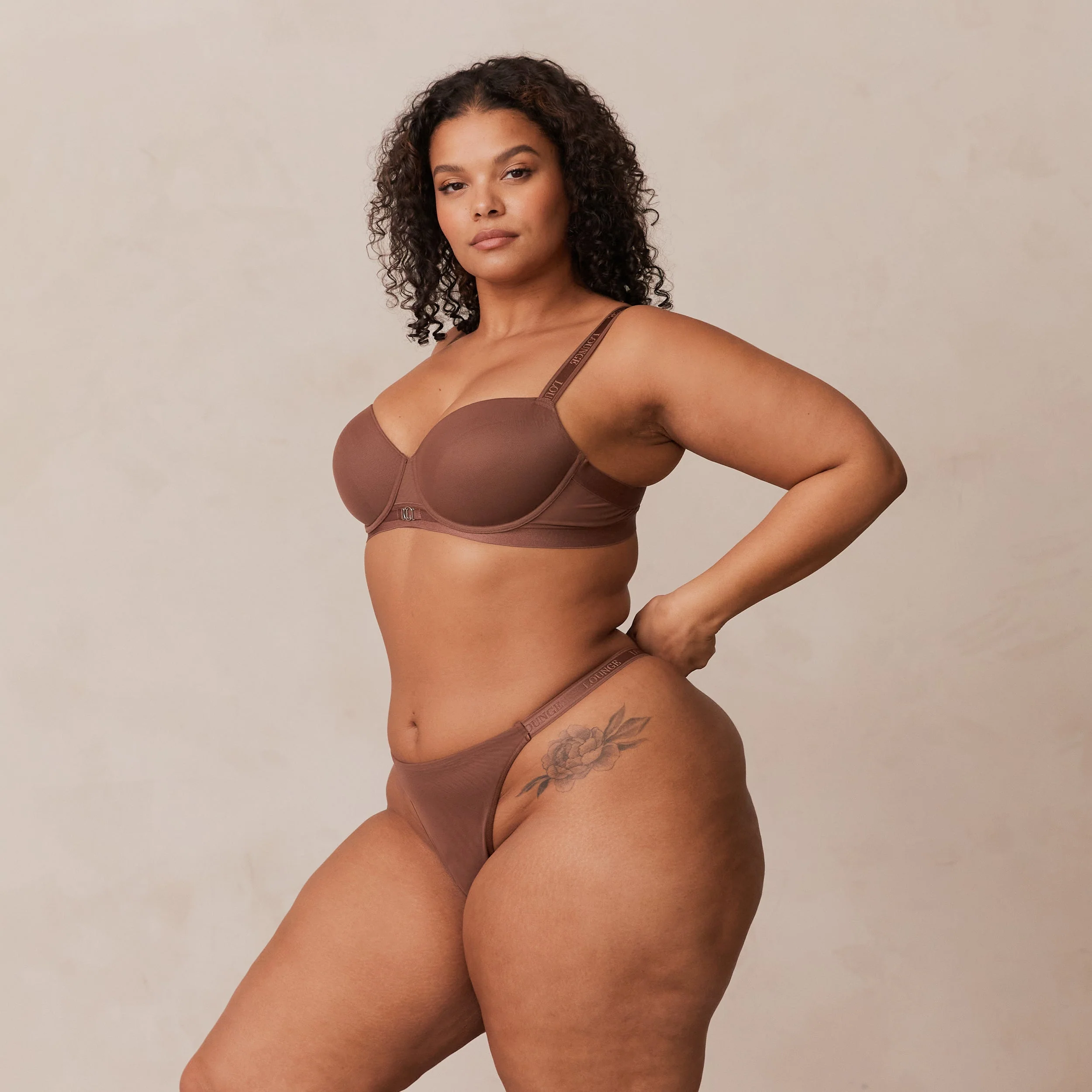 Smooth Mesh T-shirt Bra - Chestnut - Image 11