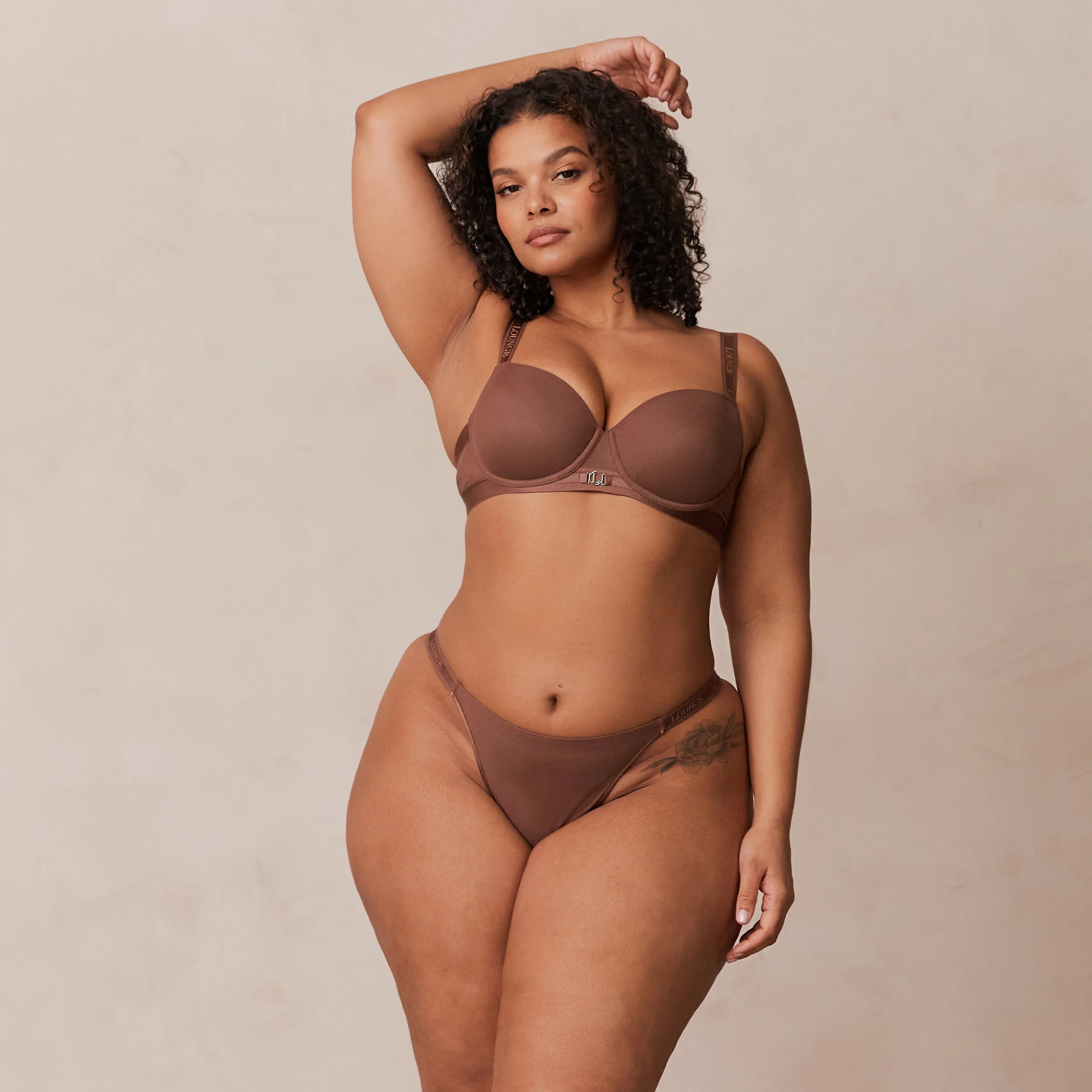 Smooth Mesh T-shirt Bra - Chestnut - Image 19
