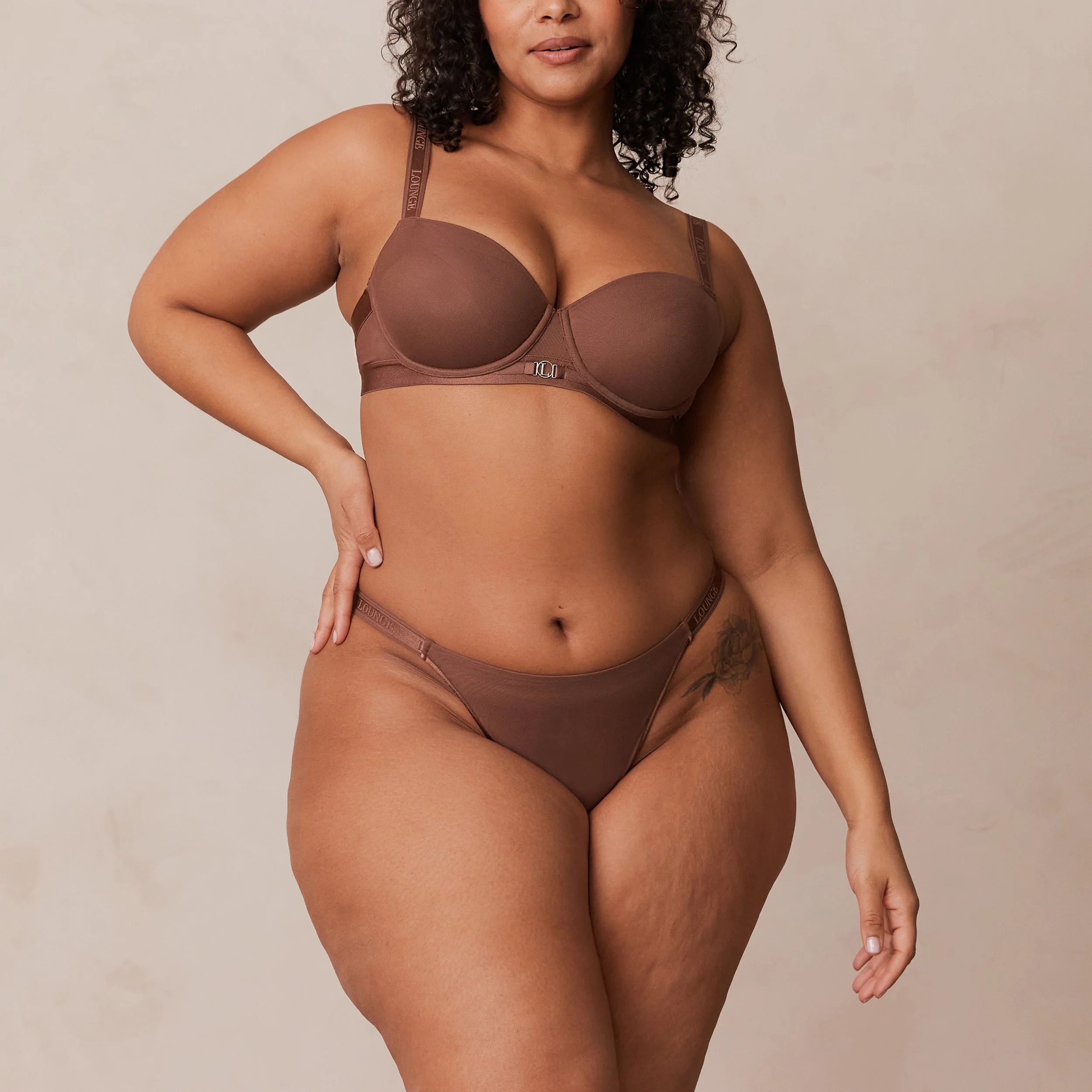 Smooth Mesh T-shirt Bra - Chestnut - Image 21
