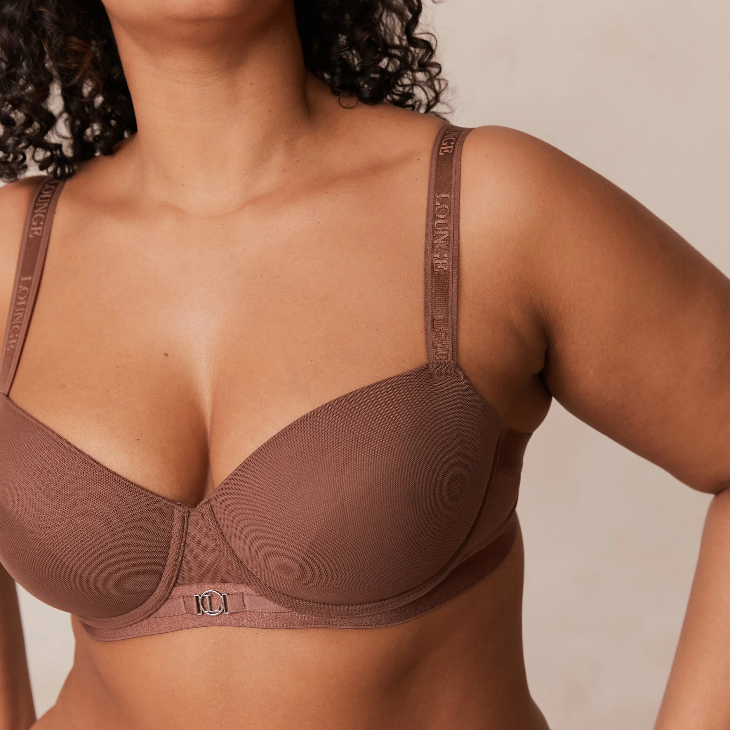 Smooth Mesh T-shirt Bra - Chestnut - Image 22