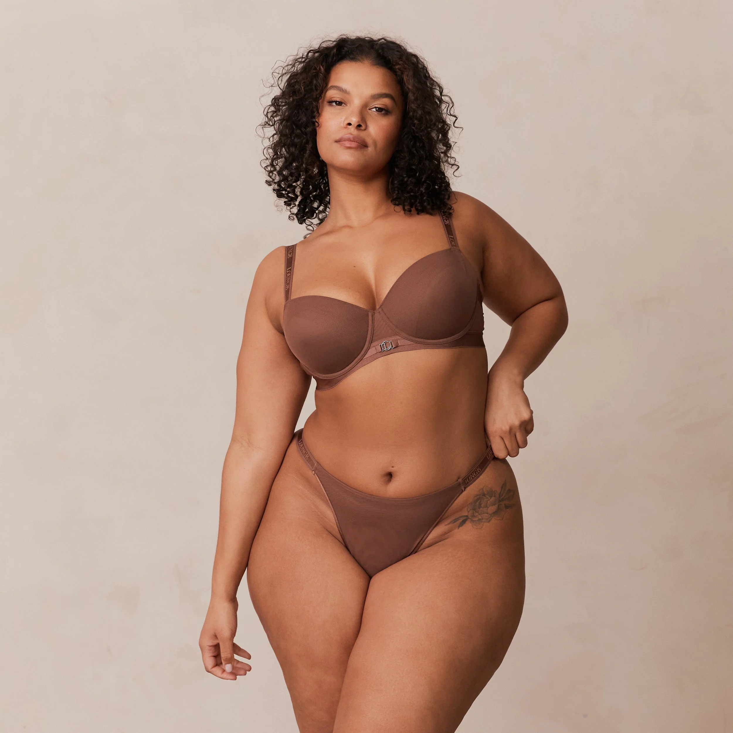 Smooth Mesh T-shirt Bra - Chestnut - Image 7