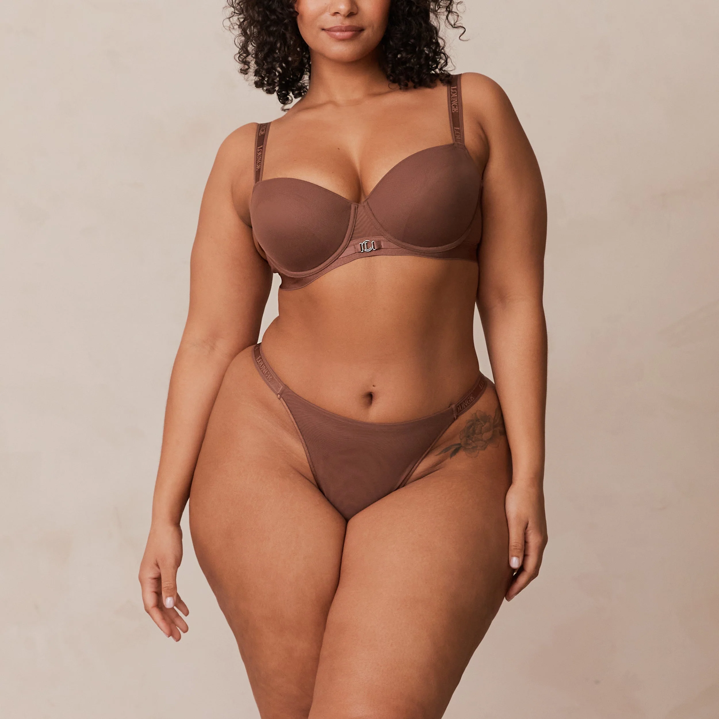 Smooth Mesh T-shirt Bra - Chestnut - Image 9