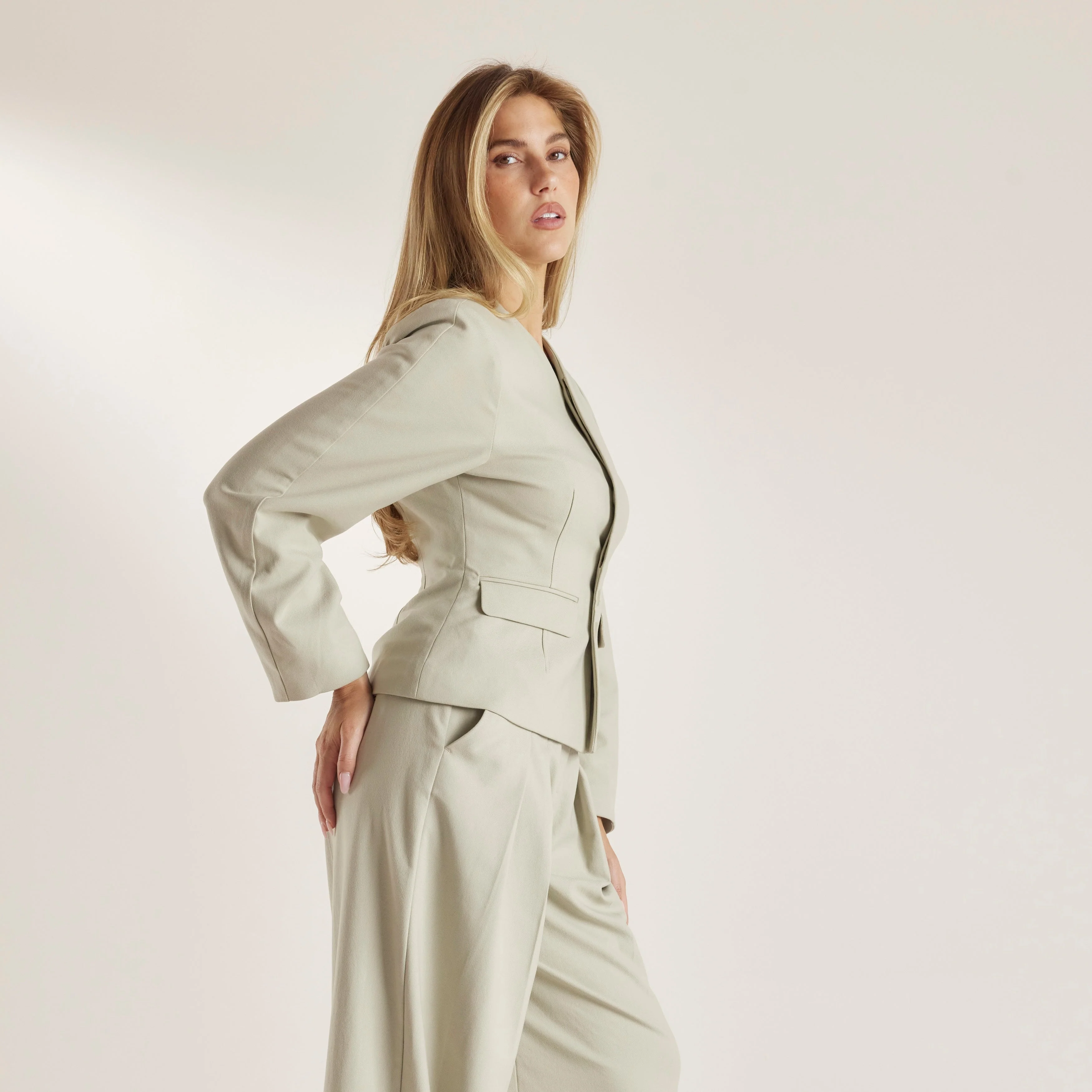 Structured Jacket - Sage - Image 5