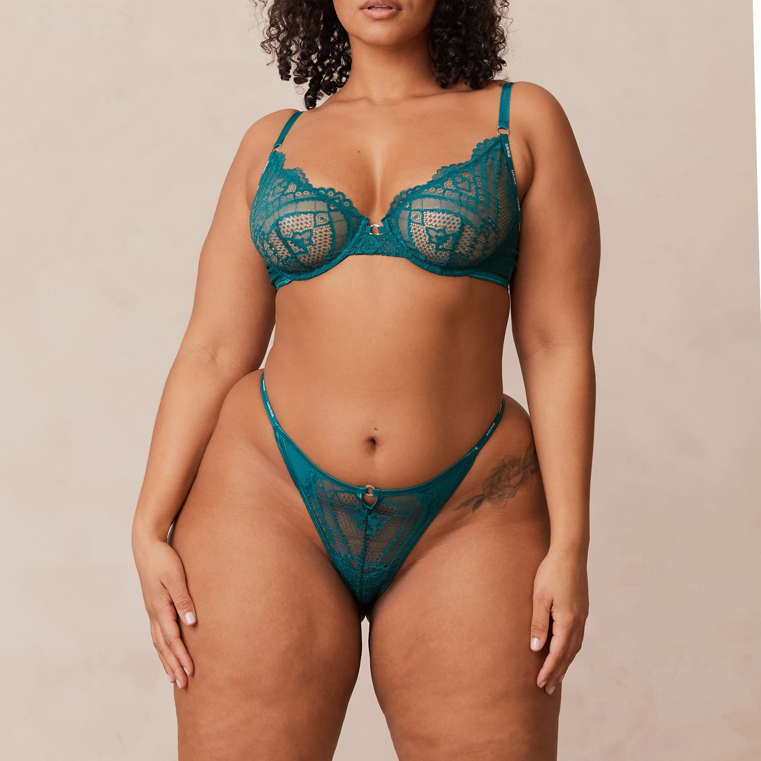 Charmed Balcony Bra  - Turquoise - Image 9