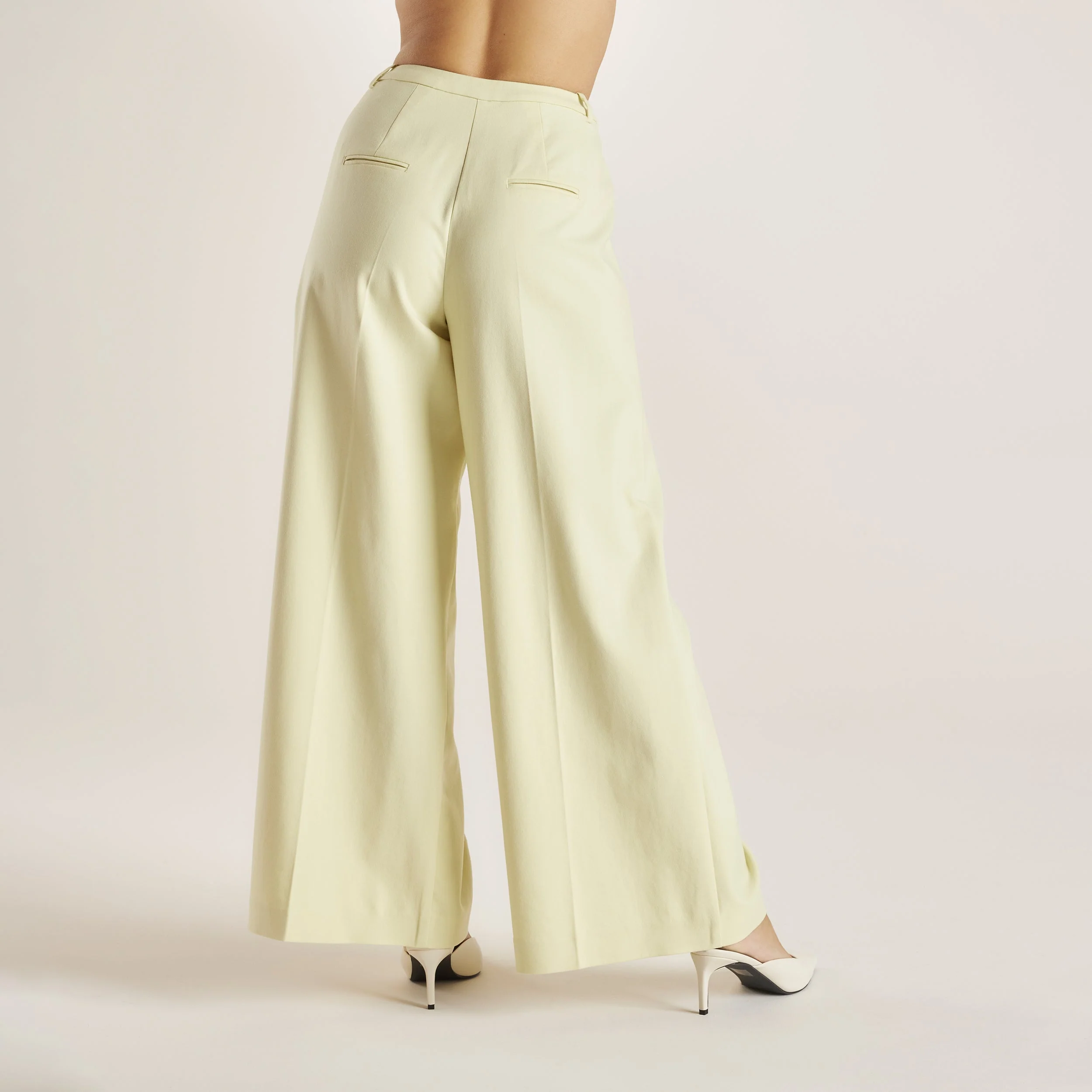 Woven Wide-Leg Pants - Buttermilk - Image 2